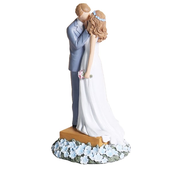 Parstaty Bröllopstårta Toppers, brud och brudgumsfigurer Änglafigurer Bröllopsfigurer Parförlovning (par längst ner på tårtan)