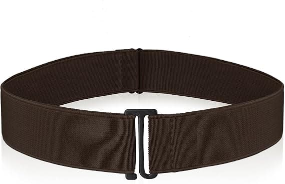 1 stk usynlige belter for kvinner, elastisk belte for kvinner, justerbart elastisk belte med flat spenne, usynlige midjebelter for jeans, bukser, kjoler, kaffe coffee