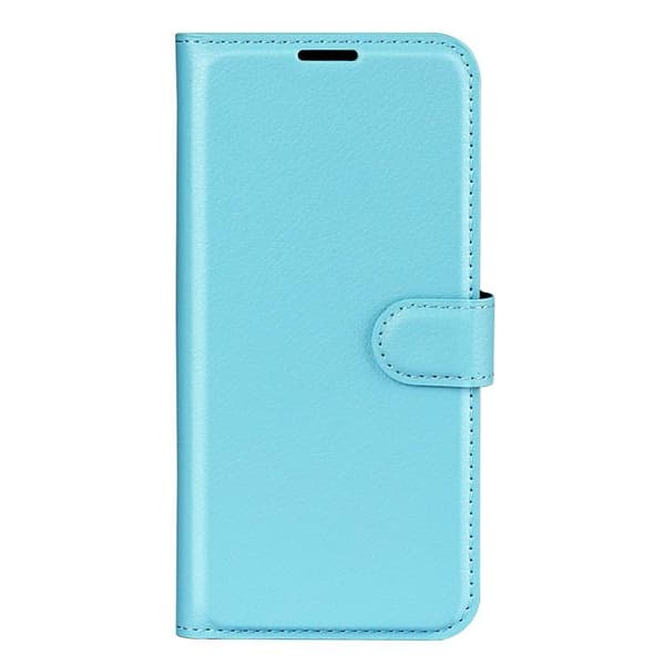 Samsung Galaxy A17 5G Litchi tekstur etui med vandret flip og stander blå Blå