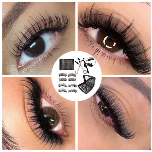 Naturliga magnetiska ögonfransar för enkel applicering