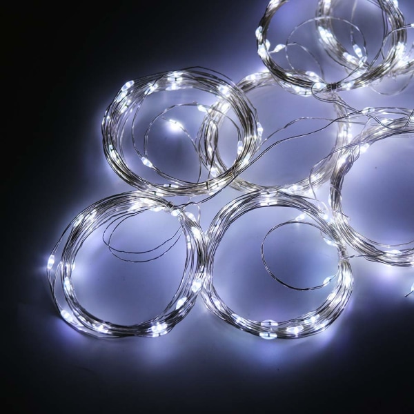 LED-verhovalot, ikkunaverhot Fairy Twinkle Lights 3mx3m 300leds USB ohjattu 8-moodia jääpuikko-LED-nauhavalot kaukosäätimellä ja ajastimella (kylmä valkoinen)