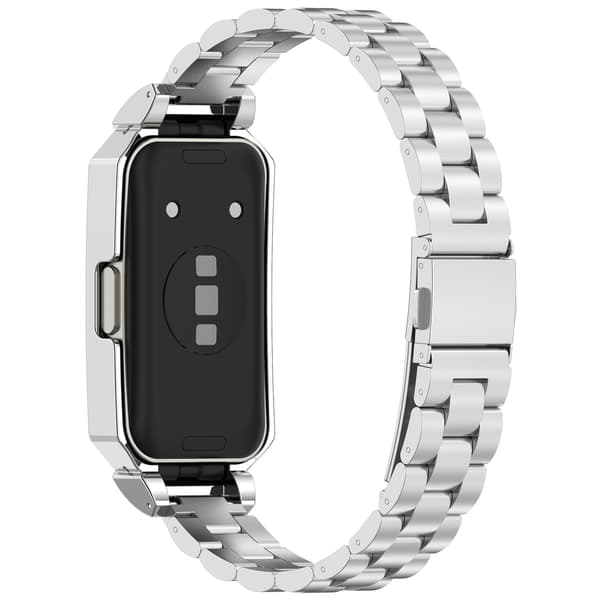 Rustfrit Stål Armbånd til Huawei Band 10/9/8 Sort