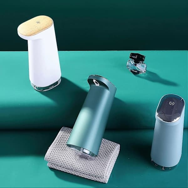 Automatisk sæbedispenser Genopladelig skumsæbedispenser til kontor, skole, sort spraystil, sort Spray Style Black