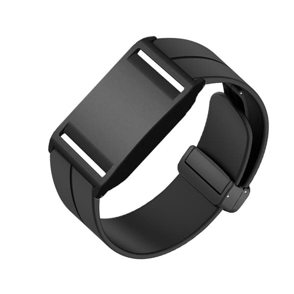 Silikone erstatningsarmbånd med foldbar magnetlås kompatibel med Polar Loop flere farver 24cm x 2cm Sort Black