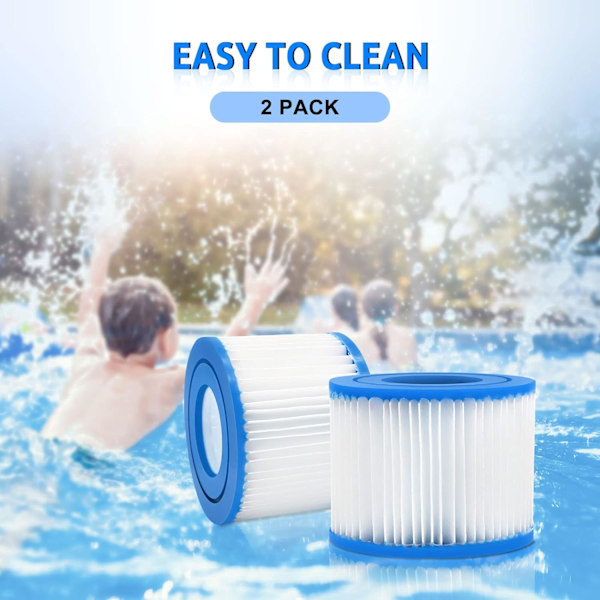 2 kpl poreallas suodatin, suodatinpatruuna, vaihtosuodatin Best-way suodatinpatruuna VI:lle, poreallas suodatinpatruunat L-a-y-Z-Spa Miami 2pcs