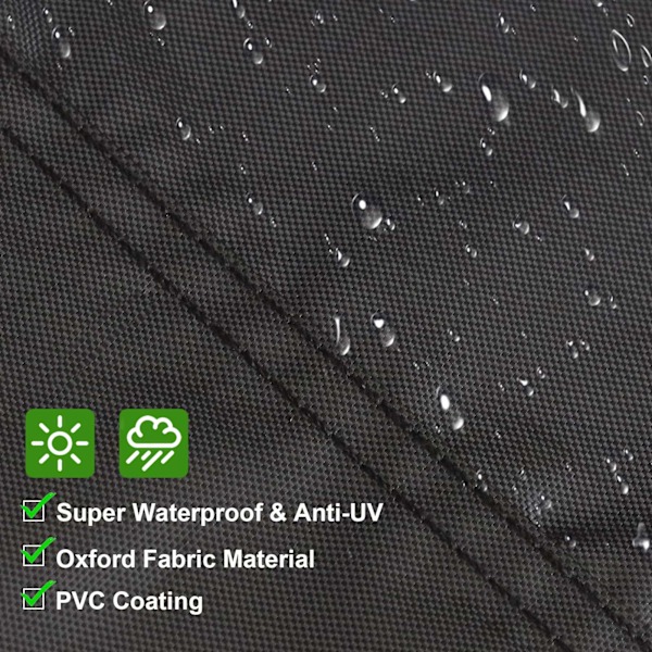 Pyöreä puutarhapöydän suojuspeite Tarpaulin Ulkokäyttöön Puutarha Olohuone Vedenpitävä Anti-UV Oxford Vahva Puutarhapöydän ja tuolin suojus Ø227X100CM 227*100cm