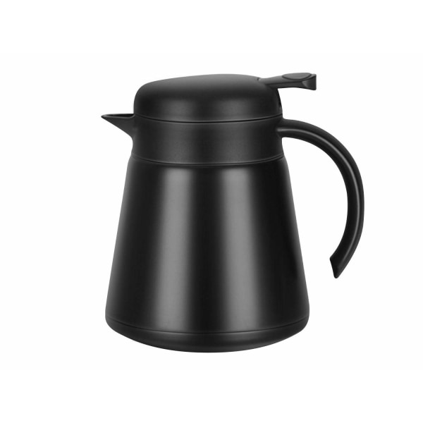 800ml 304 18/10 rustfrit stål termokande/dobbeltvægget vakuumisoleret kaffekande med trykknaptop, 12+ timers varme- og kuldebevarelse, BPA-fri