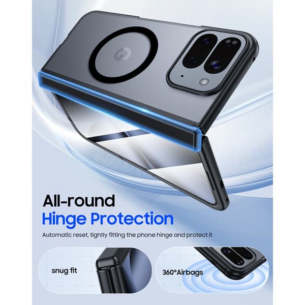 Google Pixel 10 Pro Fold Fodral med Magnetisk Ring & Inbyggt Skärmskydd
