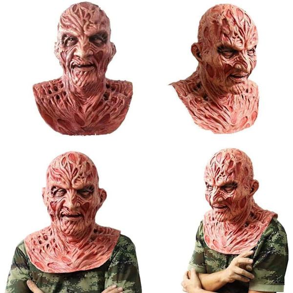 Latex Maske, Voksen Halloween Kostume Tilbehør Morder Horror Maske Mareridt Gade Hovedbeklædning