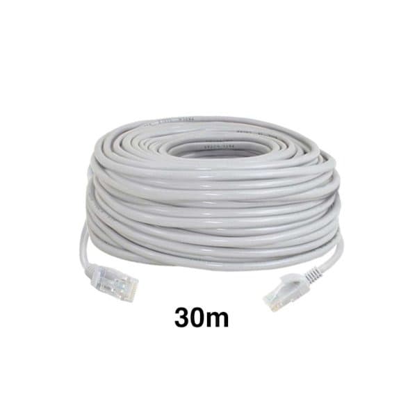 30m - Nettverkskabel - Cat5e - Internettkabel grå