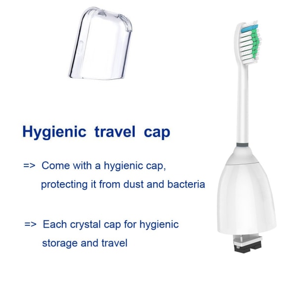 Udskiftningsbørstehoveder, 4-pack tandbørstehoved kompatibel med Philips, Essence, Elite, Xtreme, Advance og CleanCare elektrisk tandbørste