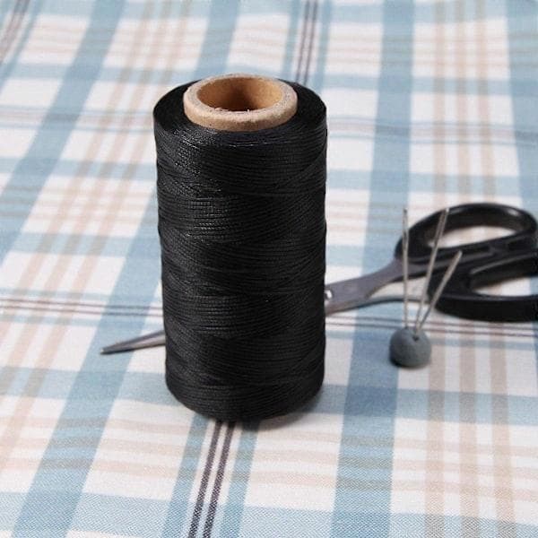 Litteä vahattu lankarulla 260M nahka nahka DIY DIY musta