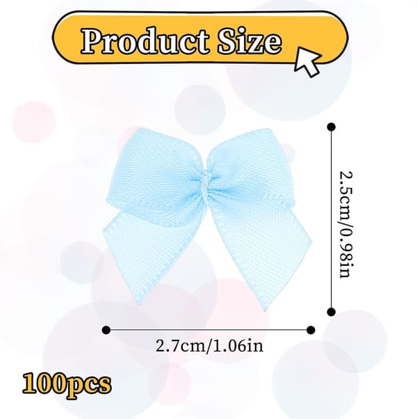 Minirosetter, 100 st 1 tums röda satinrosetter i polyester för pyssel, bröllop, högtider, blå blue