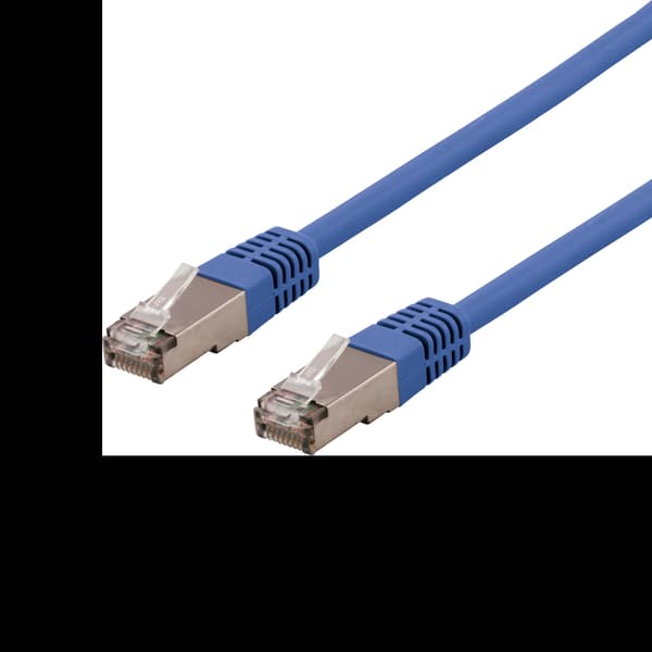 S/FTP Cat6 patchkabel 0,5m 250MHz Deltasertifisert LSZH blå