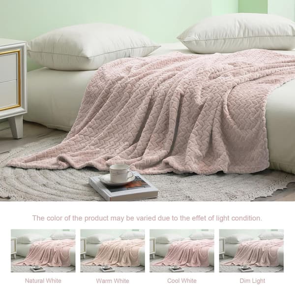 1 stk. stort fleecetæppe til sofa, kamel | 127x178 CM, blødt åndbart fluffy tæppe. Camel