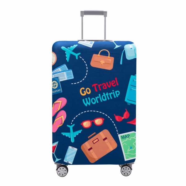 Bagagebetræk Vaskbar kuffertbeskytter Anti-ridse kuffertbetræk Passer til 18-32 tommer bagage (Go travel-Trip, S)