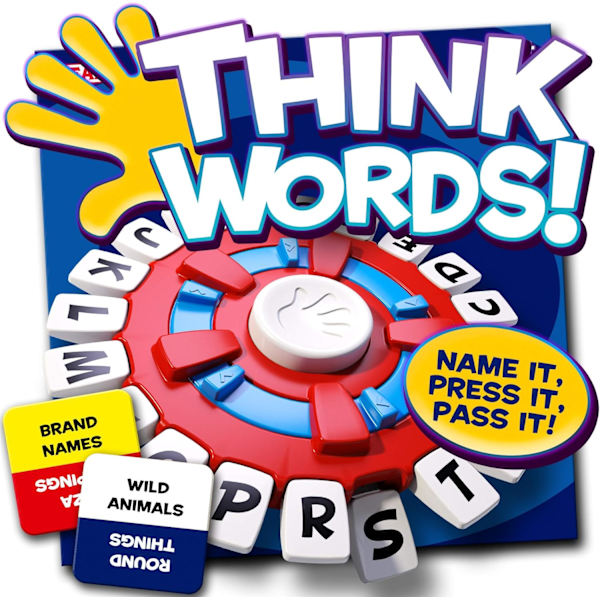 Think Words: Hurtig tankegang, bogstavspresningsspil! | Familiespil | Til 2-8 spillere | Aldre 8+