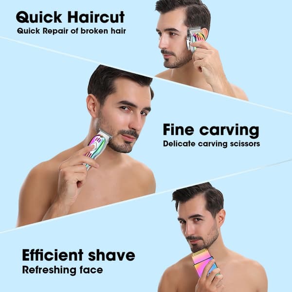 Professionell hårklippare skäggtrimmer set flerfärgad MultiColor