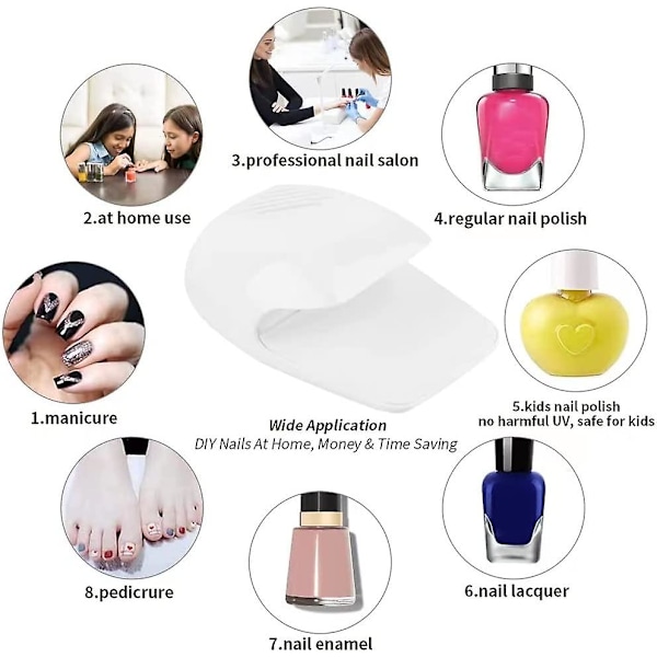 Nagelfläkt för Vanligt Nagellack, Bärbar Nagelfläkt Nagelkonstlackmaskin Snabbtorkande Nagellack Gelnagel