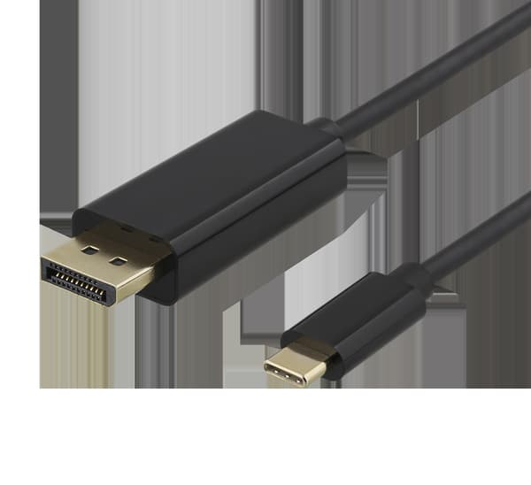 USB-C till DisplayPort-kabel, 2m, 4K@60Hz, svart