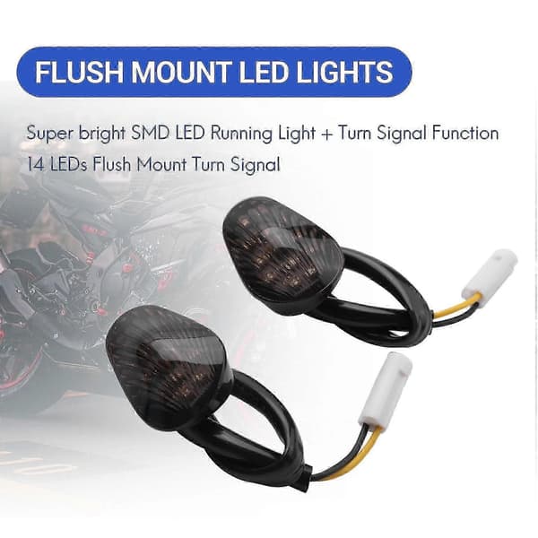 Yamaha R1 R3 R6 FZ1 Innfelt LED Blinklys 2-Pakning