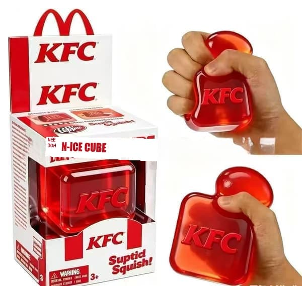Schylling Nice Cube Sensorisk Fidget Legetøj, Stressaflastende Klemmeblok, KFC Design, Alder 3 og op KFC