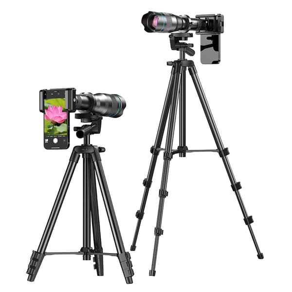 60X HD Teleobjektiv med Kamerastativ för Utomhusbruk Svart