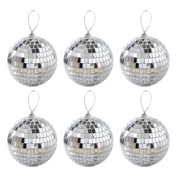 24 stk Sølv Disco Speilkule for Festdekorasjon Juletre Bryllup Bursdagsfest Pynt 4cm