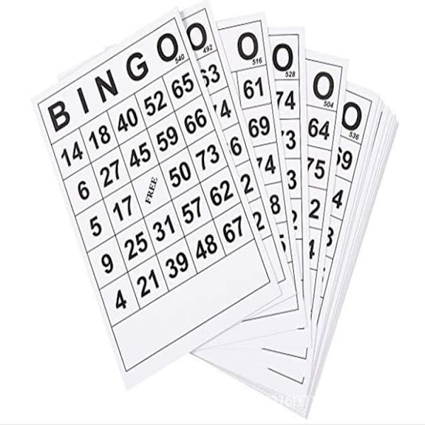 60 unike bingobrikker, BINGO-kort, digitale underholdningsspill for barn