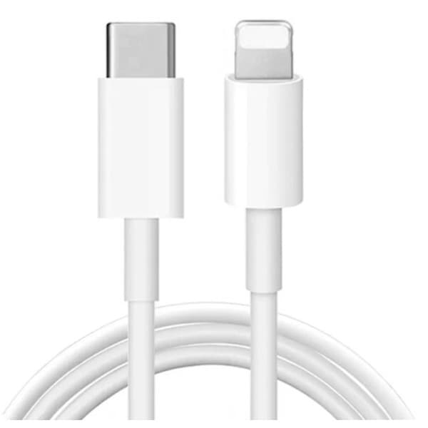 Snabbladdare med USB-C till Lightning - Adapter 20W + Kabel 2m Vit