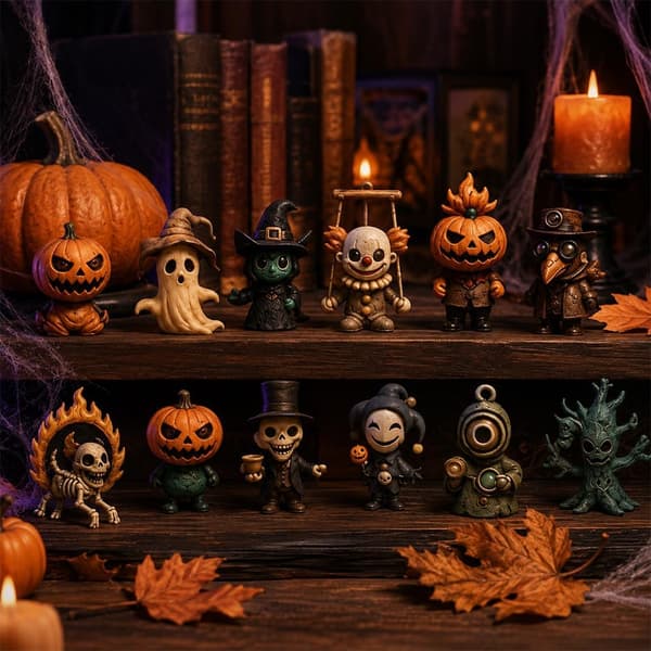 Halloween Nedtællingskalender Blind Boks 31 Nætter Julekalender Mini Figurer 31A