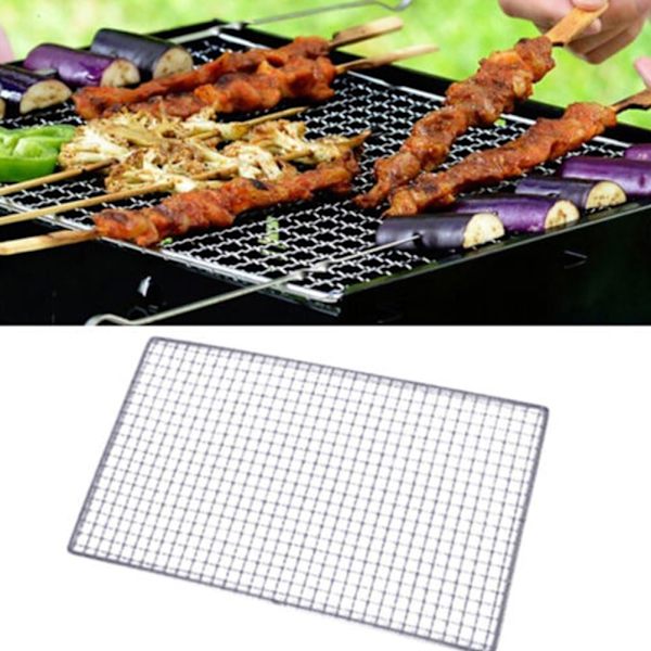 5-pakning rustfritt stålnettgrill erstatningsnett for camping, grill, utendørs piknikverktøy (størrelse: 30*50cm)