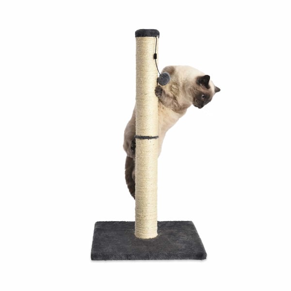 Keskikokoinen kissan raapimispuu, 35 x 35 x 40 cm, harmaa
