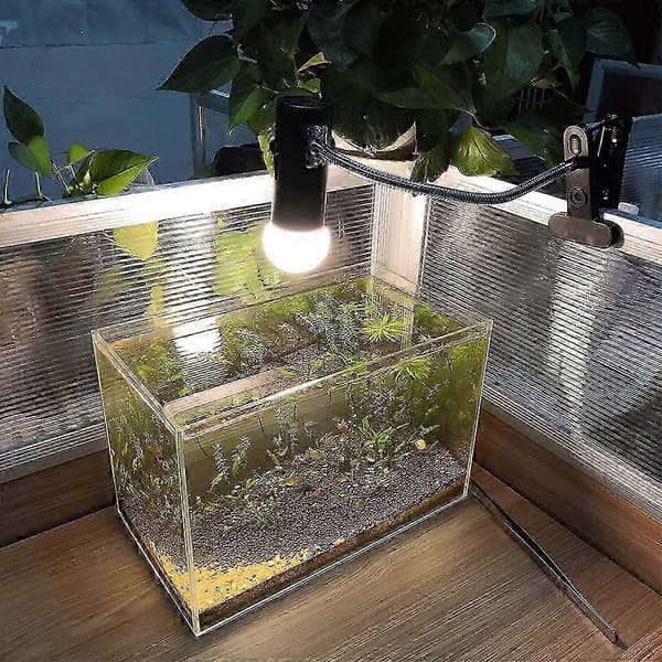 E27 lampeholder til terrarium med 1,8 m kabel og metalklips