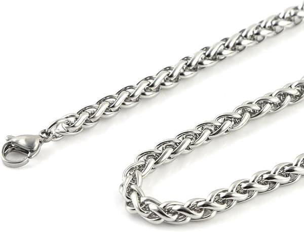 Sort rustfrit stål korshalskæde 60 CM, 3,8 x 2,4 cm, Halskæde med kors, Herrehalskæde, Gave, til mænd og kvinder