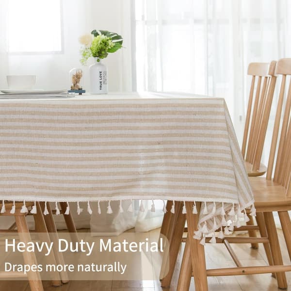 1 stk duk rektangel stripe dusker duk rektangulær støvtett bomullsduk (140*140cm, gul) 140*140cm yellow