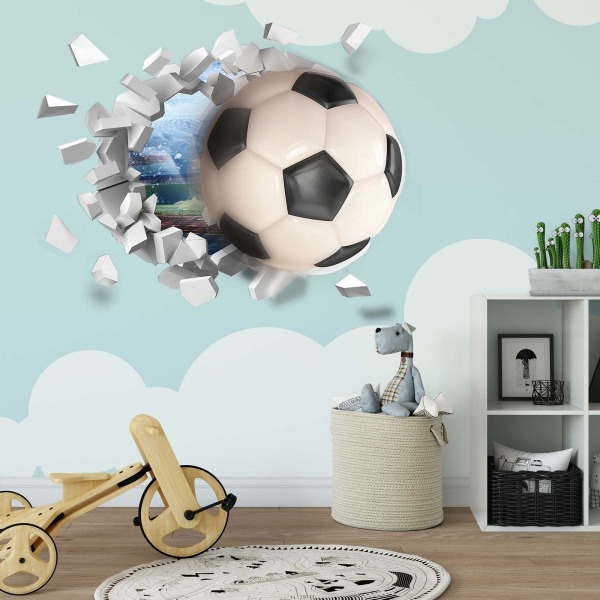 Jalkapallon seinätarrat 3D-seinätarrat läpimurto seinätatuointi itseliimautuva lastenhuone makuuhuone olohuoneen seinäkoristelu