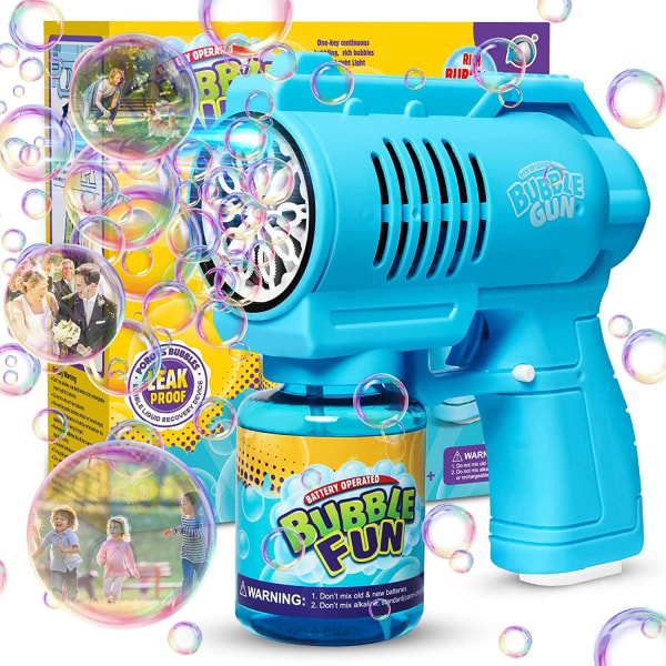 Automatisk bubbelpistol, bubbelleksakspresent till barn/födelsedag