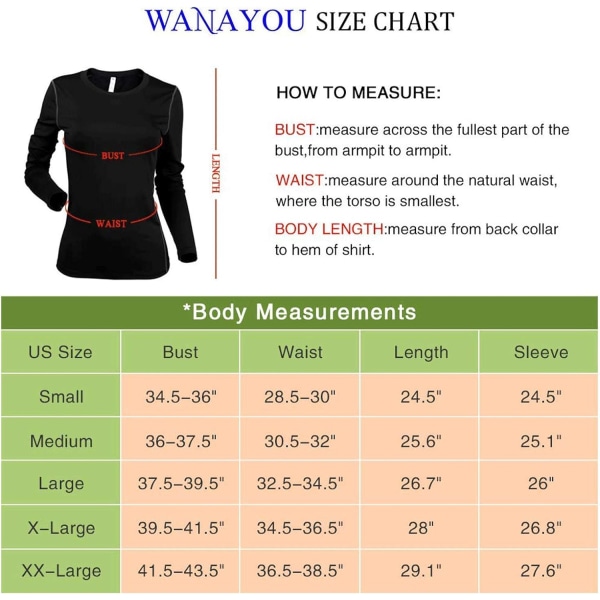 Dame kompressionsskjorte Dry Fit langærmet løbeatletisk T-shirt træningstoppe，XX-Large 3 Pack (sort+hvid+rød)