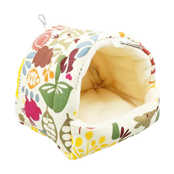 Vinterparakitbur Plush Shed Fågelbur Sovande Säng Hus Hut Fågel Hängande Bo för Lovebirds Parakit Ara Blåfinkar Finkar, 19cmx19cmx20cm M
