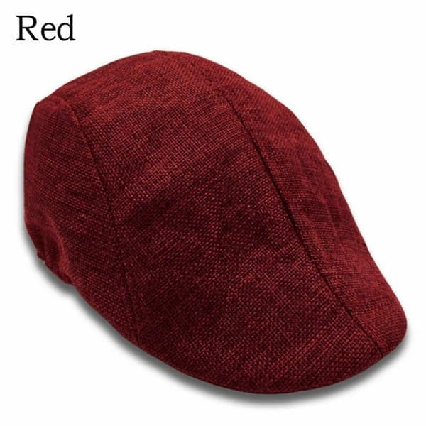 Golf Driving Hat Herr Flat Cap RÖD Röd red