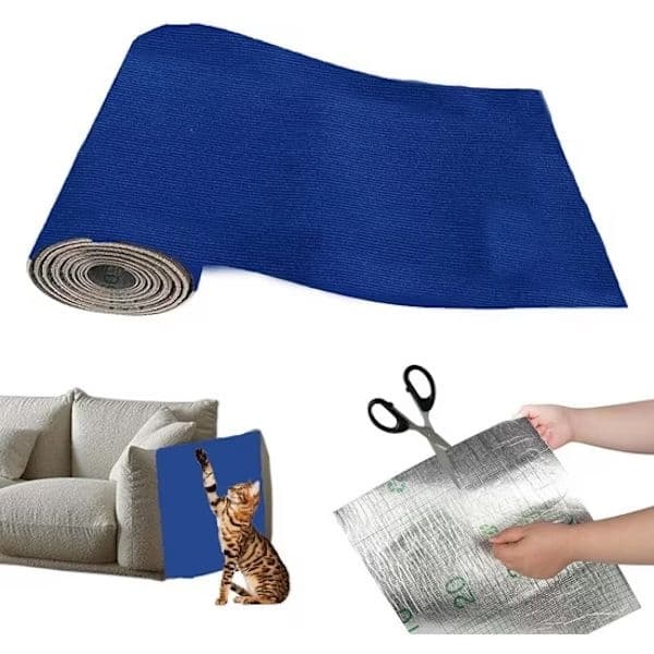 Selvklebende klorepute for katter - Vegg- og sofaprotektor, Sofaklorepute, Katteklormatte, Hjørne Mørkeblå 40cmx200cm Mørkeblå 40cmx200cm Dark Blue