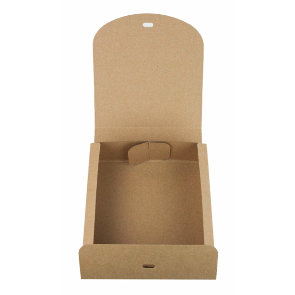 12-pack fyrkantiga presentförpackningar, 16,5 cm x 16,5 cm x 5 cm, enkel montering, brun låda med rosettband brown