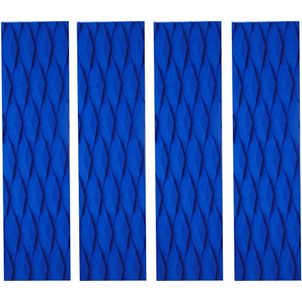 4 stk/Rillet ikke-skli EVA Surfing Skimboard Surfboard Kiteboard Traction Pad grep pute Hale Pads - Blå