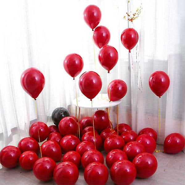 100 kpl Punaiset Ilmapallot 26cm Lateksi Juhla Syntymäpäivä Punainen red
