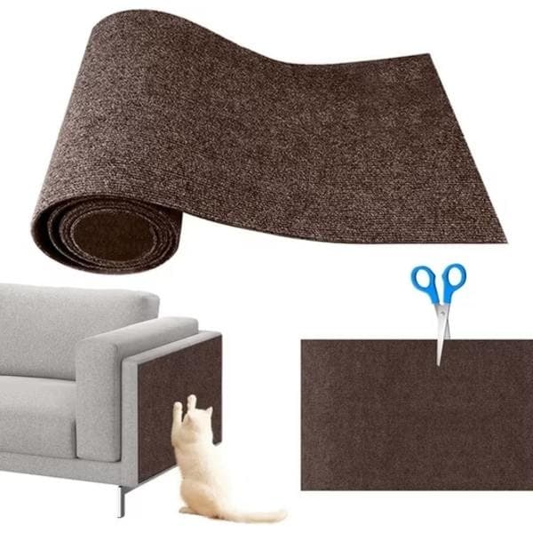Selvklebende klorepute for katter - Vegg- og sofaprotektor, sofaklorepute, katteklormatte, hjørne brun 30cmx100cm Brun 30cmx100cm Brown