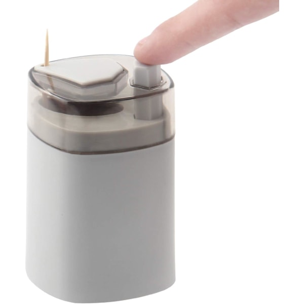 Toothpick Holder Dispenser, Pop-Up Automatic Toothpick Dispenser - Grey