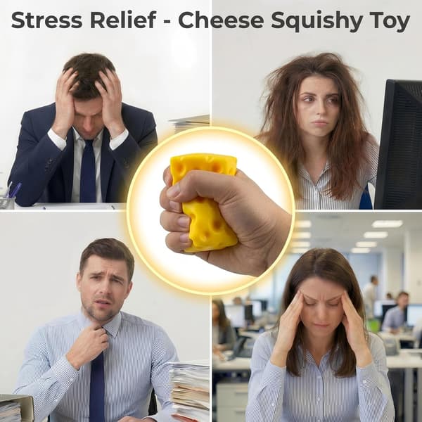 Ost Squishy Fidget Legetøj, 6cm Blødt Legetøj til Børn og Voksne (1 stk, 6cm) 6cm