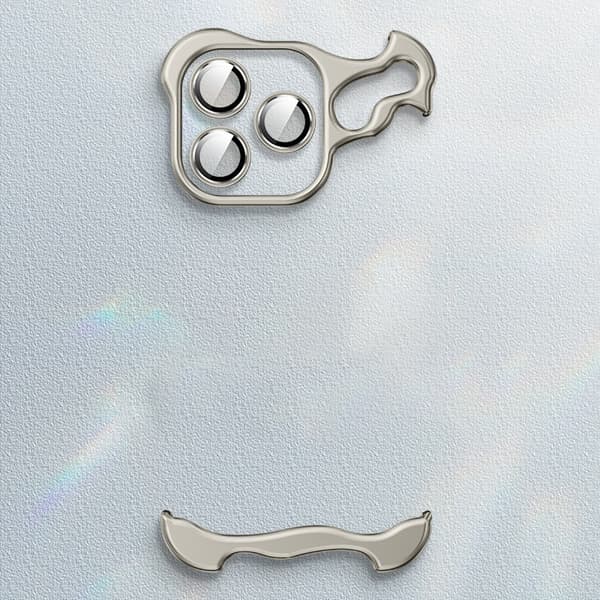 Unikt metallrammedeksel + linsebeskytter for iPhone 15