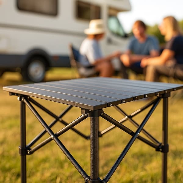 Sammenleggbart campingbord i karbonfiberstål